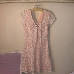 Kendall and Kylie Lace Tie Up Dress